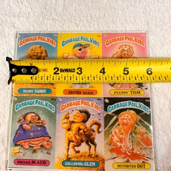 Rare Vtg MCM 1986 Glass Six Different Images Of Garbage Pail Kids Carnival Prize - Picture 12 of 15